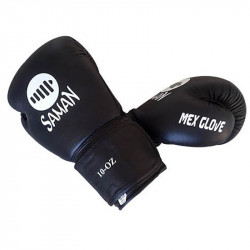 Boxkesztyű Saman Mex Glove bőr fekete 14 oz Sportszer Saman