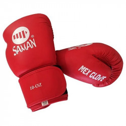 Boxkesztyű Saman Mex Glove bőr piros 12 oz