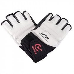 Taekwondo kesztyű WTF Wacoku fehér-fekete