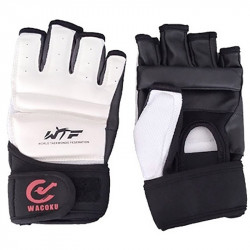 Taekwondo kesztyű WTF Wacoku fehér-fekete Sportszer Wacoku
