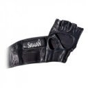 MMA kesztyű Open Saman bőr hajlított fekete