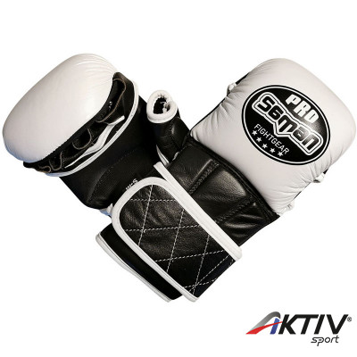 MMA kesztyű Saman Colours 1985 bőr fekete-fehér L-XL