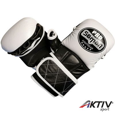 MMA kesztyű Saman Colours 1985 bőr fekete-fehér L-XL