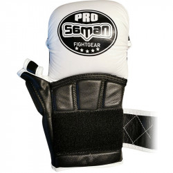 MMA kesztyű Saman Colours 1985 bőr fekete-fehér L-XL