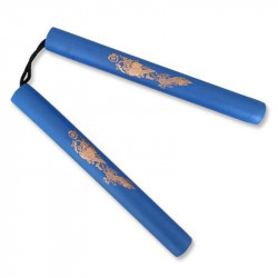 Nunchaku gyakorló, szivacs, zsinóros, sárkányos, kék Sportszer Saman