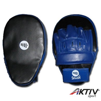 Pontkesztyű Saman hajlított nagy PU fekete-kék