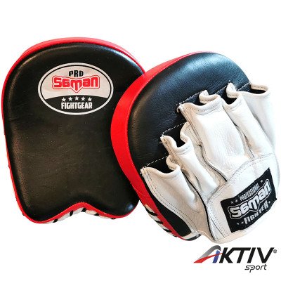 Pontkesztyű Saman Pro mini bőr fekete-piros-fehér