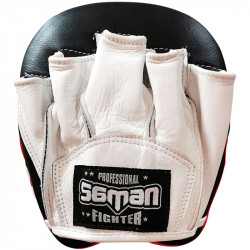 Pontkesztyű Saman Pro mini bőr fekete-piros-fehér