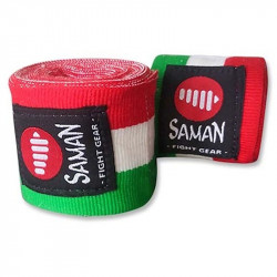 Bandázs Saman rugalmas pamut-poliészter trikolor 350 cm Sportszer Saman