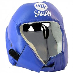 Fejvédő Saman Contest arcvédő nélküli bőr kék S