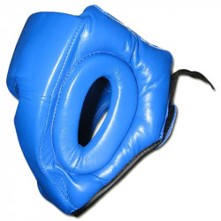 Fejvédő Saman Sparring II arcvédős bőr kék XL