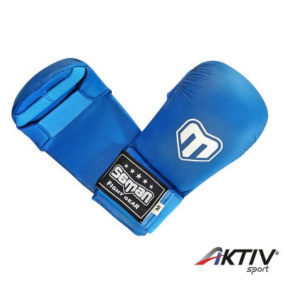 Seikenvédő Saman Competition karate műbőr kék L