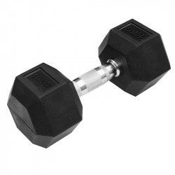 Hatszögletű gumírozott kézisúlyzó Trendy 10 kg Fitness Trendy