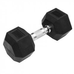 Hatszögletű gumírozott kézisúlyzó Trendy 10 kg Fitness Trendy