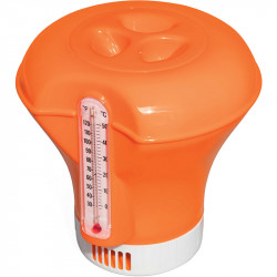 Úszó vegyszeradagoló hőmérővel Bestway narancssárga