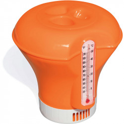 Úszó vegyszeradagoló hőmérővel Bestway narancssárga