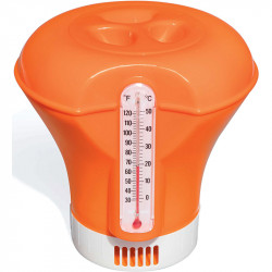 Úszó vegyszeradagoló hőmérővel Bestway narancssárga Medence vegyszer Bestway