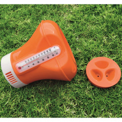 Úszó vegyszeradagoló hőmérővel Bestway narancssárga