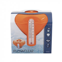 Úszó vegyszeradagoló hőmérővel Bestway narancssárga