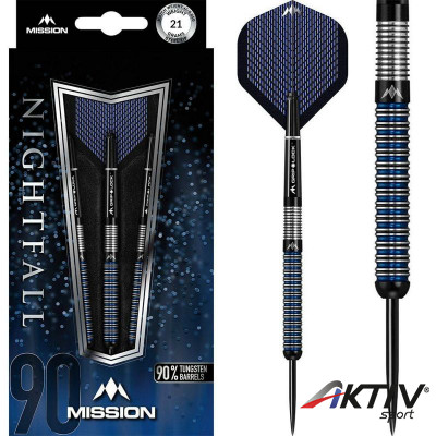 Dart szett Mission Nightfall M1 straight ring 90% wolfram 21 g