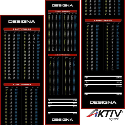 Darts szőnyeg Designa kiszállóval extra széles 290x80 cm piros