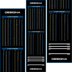 Darts szőnyeg Designa kiszállóval extra széles 290x80 cm kék Játék Designa