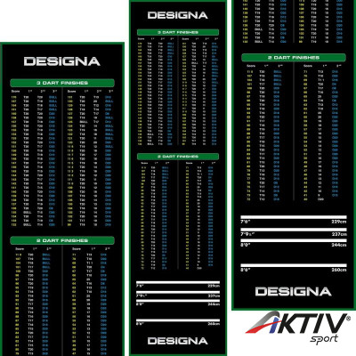 Darts szőnyeg Designa kiszállóval extra széles 290x80 cm zöld