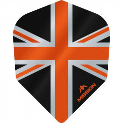 Darts toll Mission Alliance Union Jack No6 fekete-narancssárga 100 micron Játék Mission