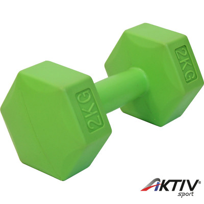 Kézisúlyzó cementes Aktivsport 2 kg zöld