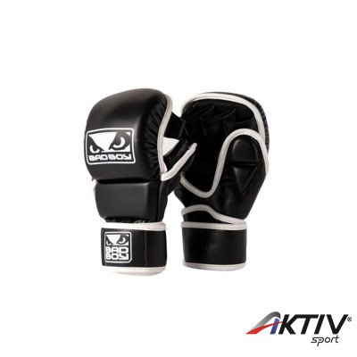 MMA kesztyű párnázott Bad Boy PU fekete-fehér L/XL