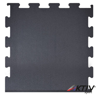 Talajvédő puzzle sportpadló szegély elem Trendy Segura 100x100x1,5 cm fekete