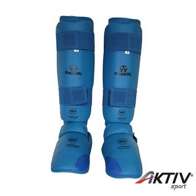 Lábfejes lábszárvédő Hayashi WKF Kék