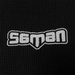 Lábfejes lábszárvédő Saman elasztikus szivacs betéttel fekete