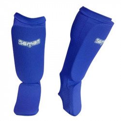 Lábfejes lábszárvédő Saman elasztikus szivacs betéttel kék M/L Sportszer Saman
