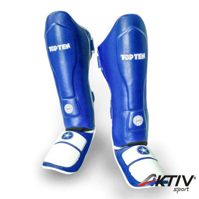 Lábfejes lábszárvédő Top Ten Lowkick WAKO Kék  XL