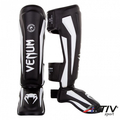 Lábfejes Lábszárvédő Venum Elite fekete/fehér XL