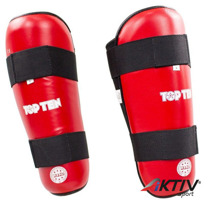 Lábszárvédő Top Ten WAKO Style műbőr Piros  XL