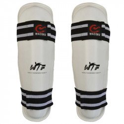 Lábszárvédő Wacoku WTF műbőr fehér XL Sportszer Wacoku
