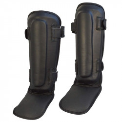 Thai box lábfejes lábszárvédő Phoenix bőr fekete XXL