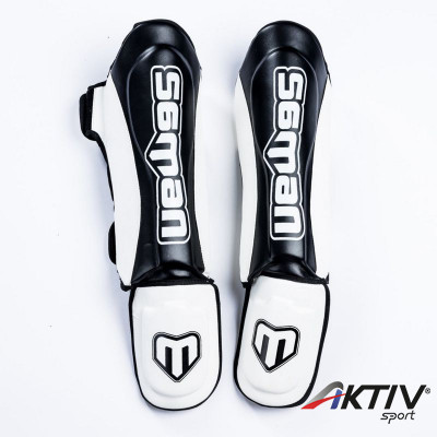 Thai lábszárvédő Saman Colours 1985 műbőr fekete-fehér