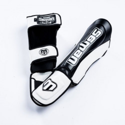 Thai lábszárvédő Saman Colours 1985 műbőr fekete-fehér