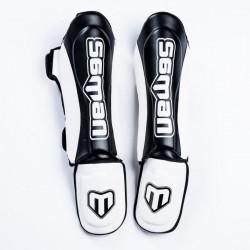 Thai lábszárvédő Saman Colours 1985 műbőr fekete-fehér Sportszer Saman