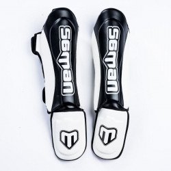 Thai lábszárvédő Saman Colours 1985 műbőr fekete-fehér Sportszer Saman