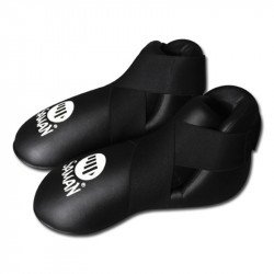 Lábfejvédő Saman tépőzáras PU fekete L Sportszer Saman