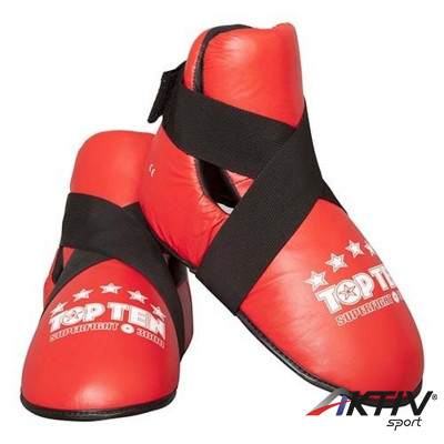 Lábfejvédő Top Ten tépőzáras Superfight piros