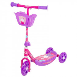 Háromkerekű roller kosárkával rózsaszín Sportszer Regio