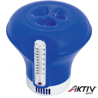 Úszó vegyszeradagoló hőmérővel Bestway kék