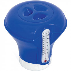 Úszó vegyszeradagoló hőmérővel Bestway kék