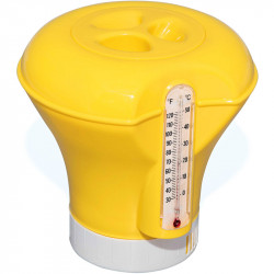 Úszó vegyszeradagoló hőmérővel Bestway sárga Medence vegyszer Bestway