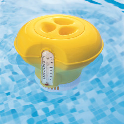 Úszó vegyszeradagoló hőmérővel Bestway sárga